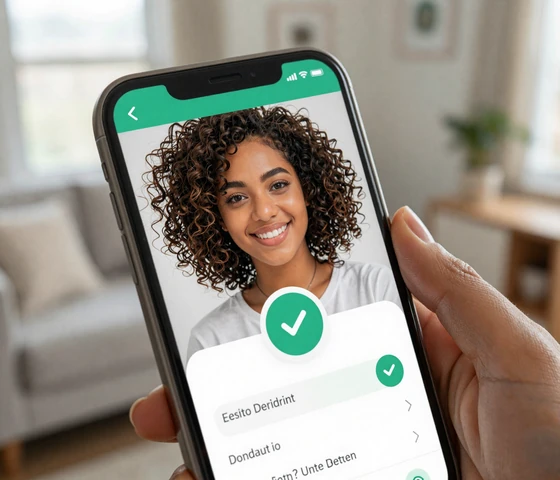 BeyondLimits selfie-video verification process on a smartphone showing a member completing identity check