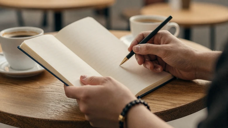 Two people holding hands across a table with coffee, showing emotional connection in an ADHD relationship